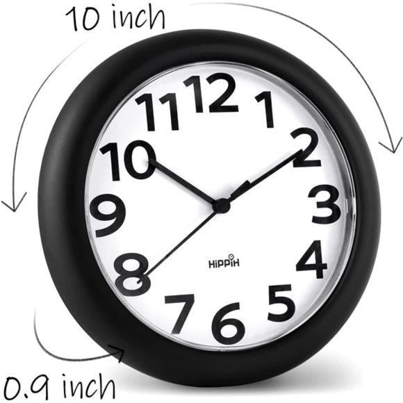 2 Pack Silent Wall Clock, 10 Inch Non Ticking Quiet Digital Sweep Decorative - Picture 5 of 5